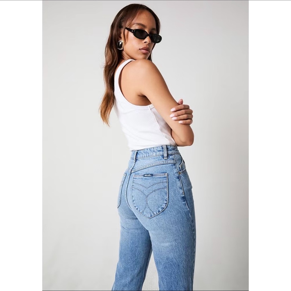 Rolla's Classic Blue High-Rise Jeans